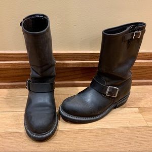 Double H Workman Black Leather Boot